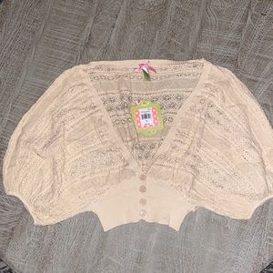 Down East Basic brand new adorable lace cropped cardigan. With tags.